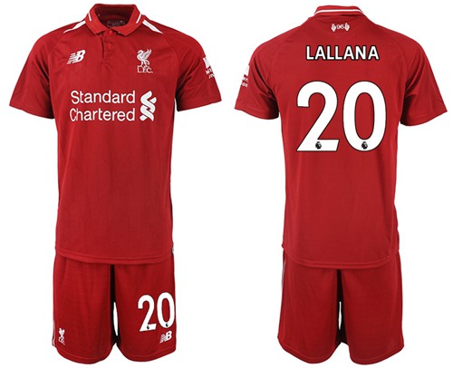 Liverpool #20 Lallana Red Home Soccer Club Jersey